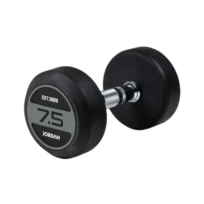 JORDAN 1kg Rubber Dumbbells (Pair) - Grey