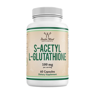 Double Wood S-Acetyl Glutathione - 60 x 100 mg capsules - Welzo