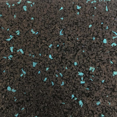 JORDAN Activ Square - Gym Flooring - Black Edge with blue fleck 50cm x 50cm x 15mm - Welzo