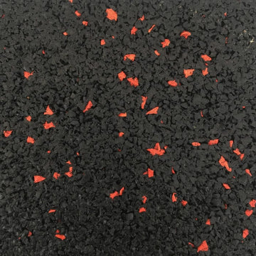 JORDAN Activ Square - Gym Flooring - Black Corner with red fleck 50cm x 50cm x 15mm  - Welzo