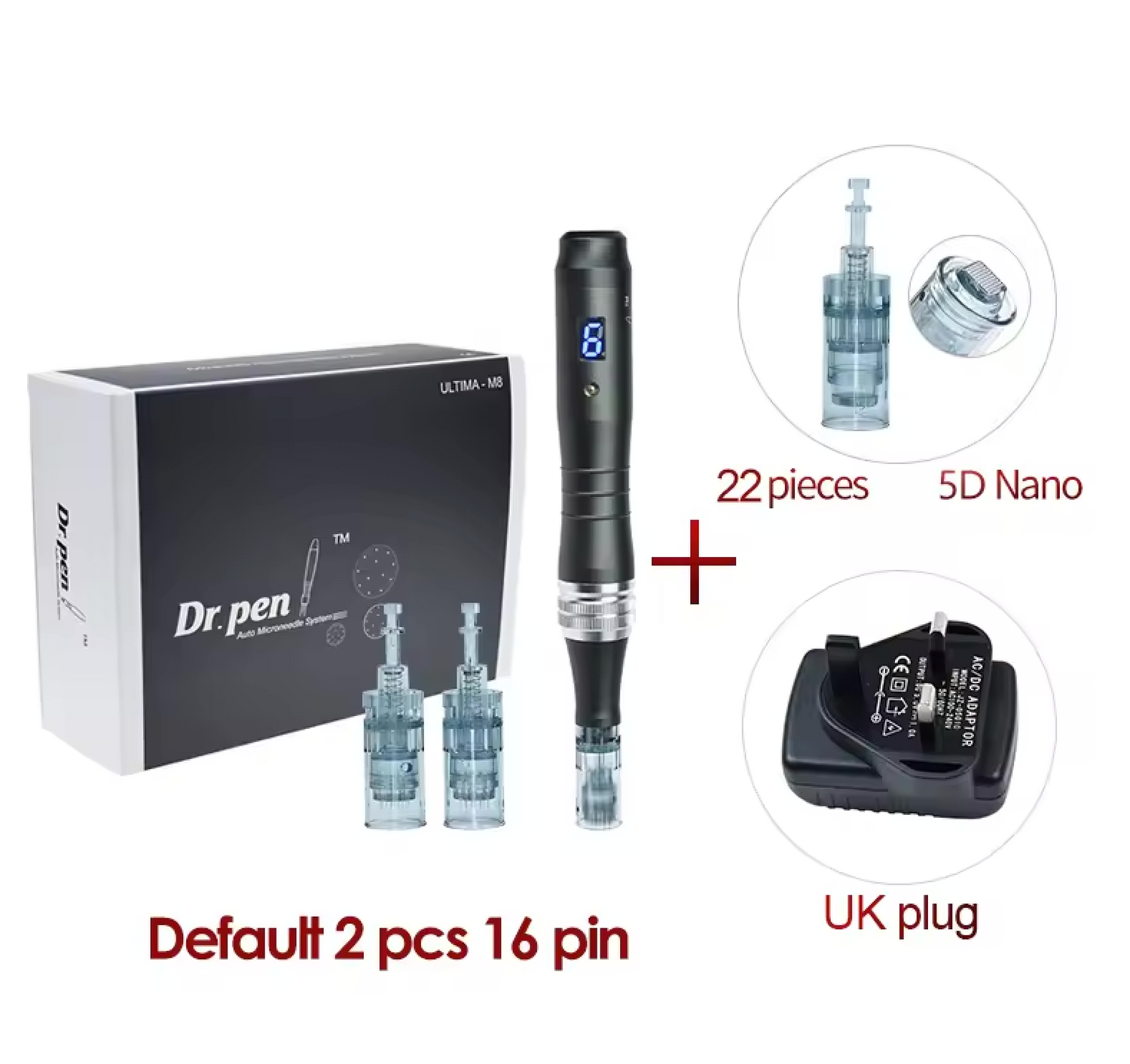 Dr. Pen Ultima M8 Kit de soins de la peau sans fil sans fil - Traitement MTS professionnel