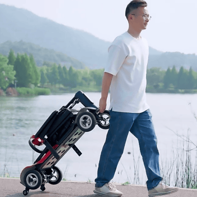 Scooter de movilidad eléctrica de 15 kg de 15 kg de plegamiento portátil de Welzo All-Terrrain