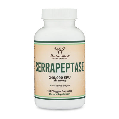 Double Wood Serrapeptase - 120 x 120,000 SPU capsules - Welzo