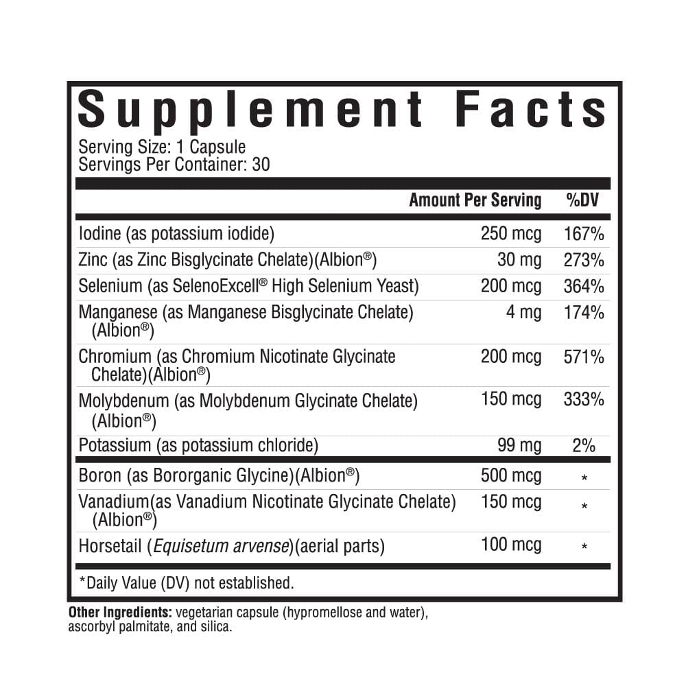 Trace Minerals Complex II - Free y cobre de hierro y cobre - 30 vegetales - Buscando salud