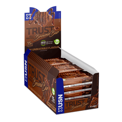 USN Trust Vegan Brownie 12x60g Dark Chocolate