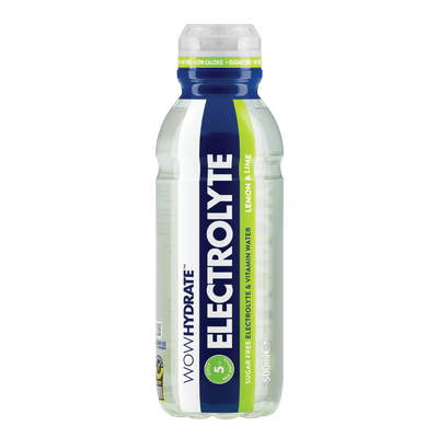 Wow Hydrate Electrolyte Water 12x500ml Lemon & Lime