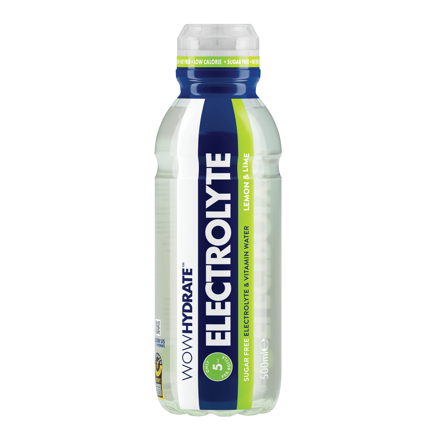 Wow Hydrate Electrolyte Water 12x500ml Lemon & Lime