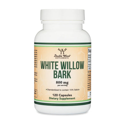 Double Wood White Willow Bark - 120 x 400 mg capsules - Welzo