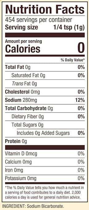 Baking Soda, Sodium Bicarbonate 16 oz (453 g), Bob's Red Mill - welzo