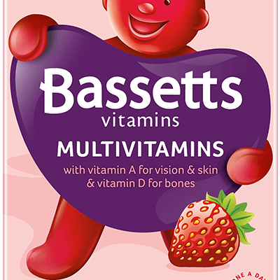 Bassetts Multivitamins Strawberry Flavour 3 - 6 years Pack of 30 - welzo