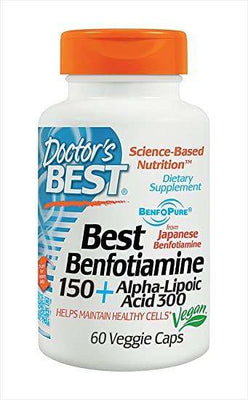 Benfotiamine 150+ Alpha-Lipoic Acid 300, 60 Capsules - Doctor's Best - welzo