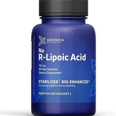 Bio-Enhanced R-Lipoic Acid 115mg, 90 Caps - Geronova Research - welzo