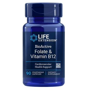 BioActive, Folate and Vitamin B12, 90 Veg Caps - Life Extension - welzo