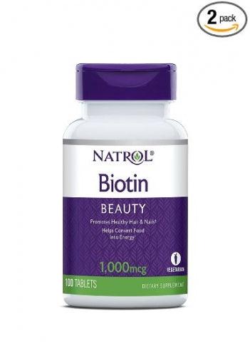 Biotin 1000 mcg 100 Tablets - Natrol - welzo