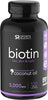 Biotin with Coconut Oil, 5,000 mcg, 120 Veggie Softgels - Sports Research - welzo