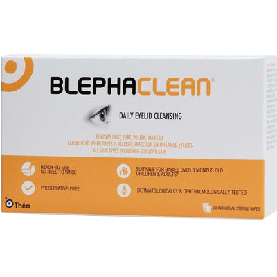 Blephaclean Sterile Eyelid Cleansing Wipes Pack of 20 - welzo