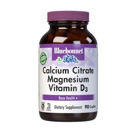 Citrát vápníku Bluebonnet, hořčík a vitamín D3