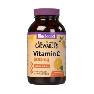 Bluebonnet Earthsweet Chewables Vitamin C 500mg 90 Orange Tablets