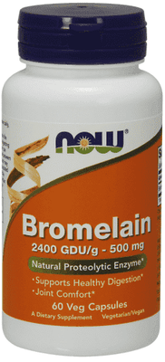 Bromelain 500mg, 60 Capsules - Now Foods - welzo