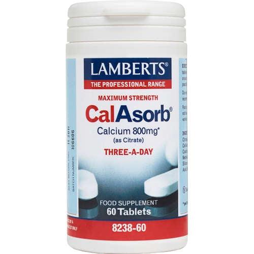 CalAsorb® - Calcium (citrate) 800mg, 60 tabs - Lamberts - welzo