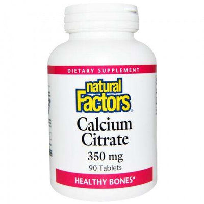 Calcium Citrate, 90 tablets (350mg), Natural Factors - welzo