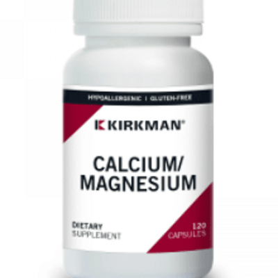 Calcium/Magnesium 120 capsules - Kirkman Labs (Hypoallergenic) - welzo
