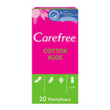 Carefree Panty Liners Breathable Aloe Pack of 20 - welzo