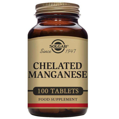 Chelated Manganese, 100 Tablets - Solgar - welzo