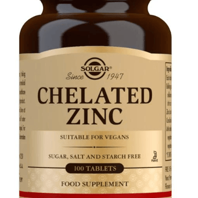 Chelated Zinc (100 tablets) - Solgar - welzo