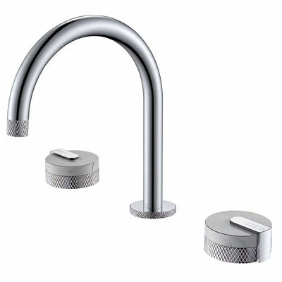 Welzo Luxuriöser Chrom-Wasserhahn zur Regalmontage mit doppelten Marmorgriffen