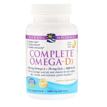 Complete Omega-D3 (Lemon) 120 Soft Gels - Nordic Naturals - welzo