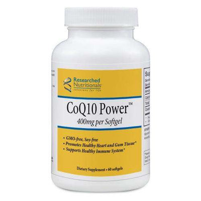 CoQ10 Powder 400mg - 60 Softgels - Researched Nutritionals - welzo