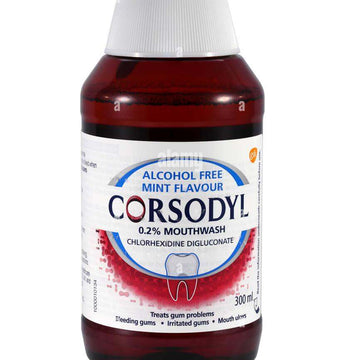 Corsodyl Alcohol-Free Mint Mouthwash 300ml - welzo