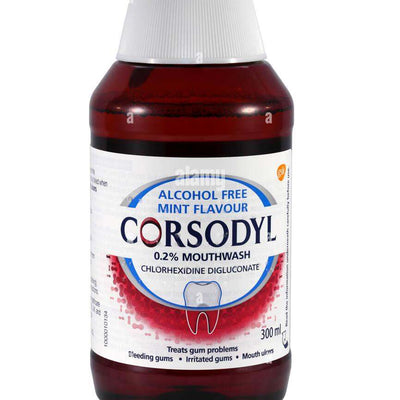 Corsodyl Alcohol-Free Mint Mouthwash 300ml - welzo