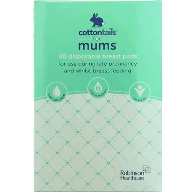 Cottontails Disposable Breast Pads Shaped Pack of 40 - welzo