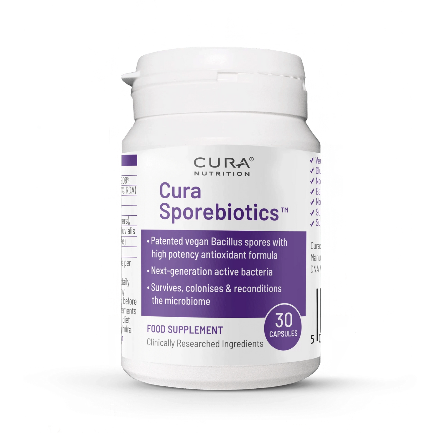 Cura Sporebiotics - 30 Capsules - Cura Nutrition - welzo