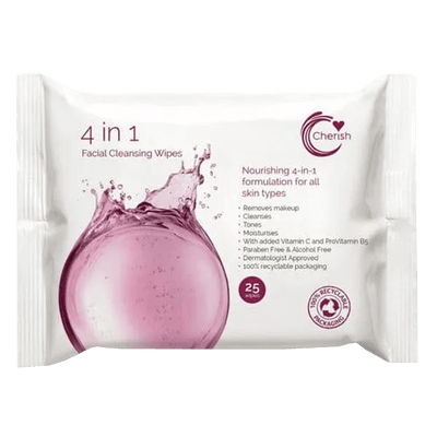Cherish 4 in 1 Facial Cleansing Wipes Pack of 25 - welzo