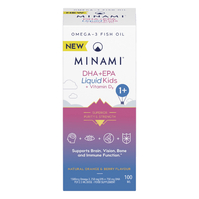 DHA+EPA Liquid Kids + Vitamin D3 100ml - Minami - welzo