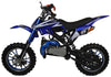 PEARL MINI MIRE BIKE за деца 50cc-издърпайте старт, 2-тактовия двигател, вентилирани дискови спирачки, на възраст 6–12 години-синьо