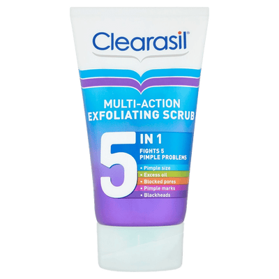 Clearasil 5-in-1 Multi-Action Exfoliating Face Scrub 150ml - welzo