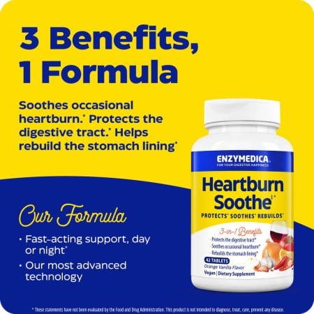 Enzymedica Heartburn Soothe VanillaOrange