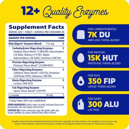 EnzyMedica Kids Digest Chewable Fruit Punch