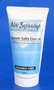 Epsom Salts Cream (Magnesium Sulfate) 57g – New Beginnings - welzo
