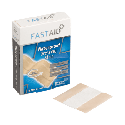 Fastaid Plasters Waterproof Strip 6.3cm x 1m - welzo