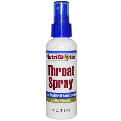 First Aid Throat Spray, 4 fl oz (118 ml) - NutriBiotic - welzo