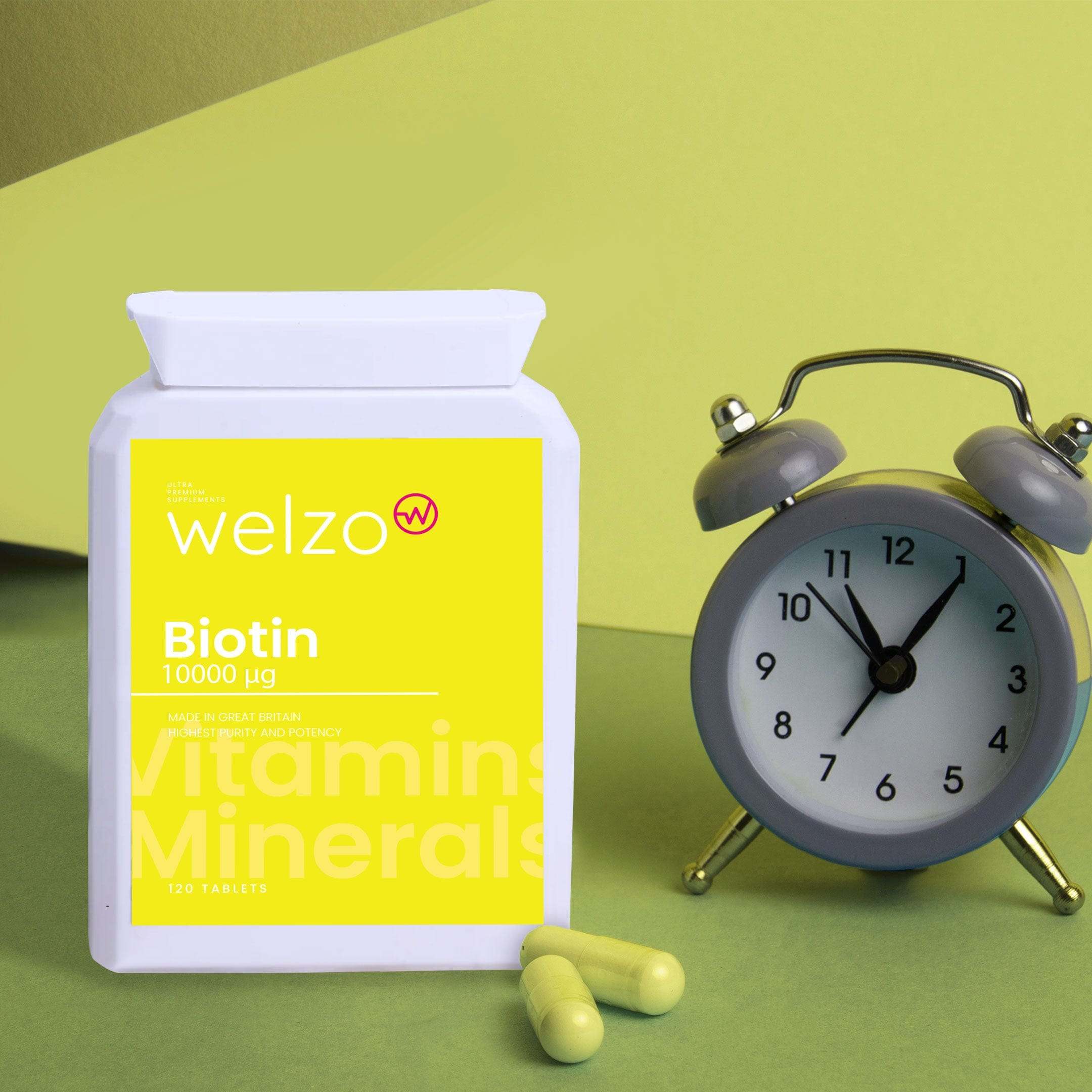Welzo Biotin 10000µg 120 Tablets