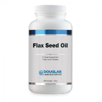 Flax Seed Oil Organic 100 Softgels - Douglas Labs - welzo
