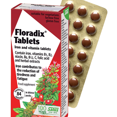 Floradix Formula Herbal Iron Tablets Pack of 84 - welzo