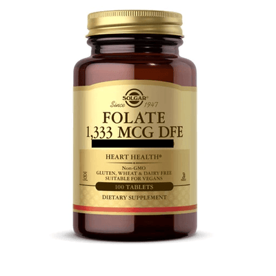 Folate 1333 mcg - 100 Tablets - Solgar - welzo