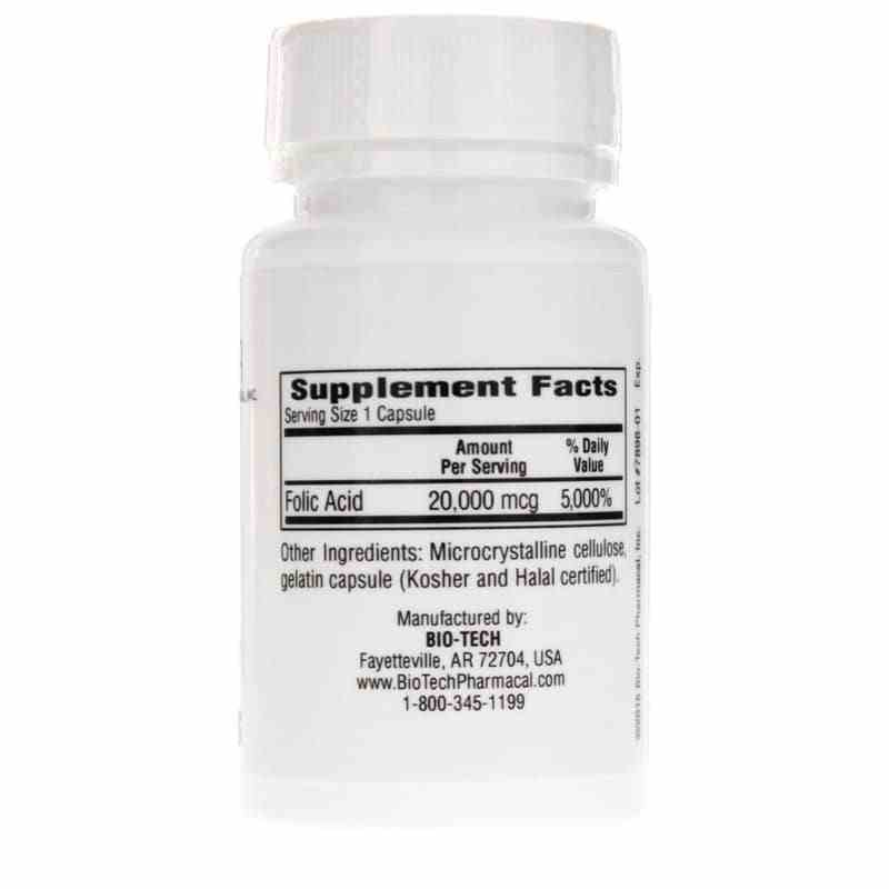 Folic Acid 20 mg 100 caps - Bio-Tech